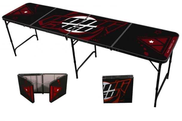 Pong 360 Galaxy Black and red Beer Pong table