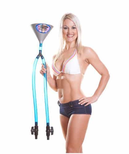 Shotgun Keychain Beer Bong For Cans – One Size, White, Made In USA